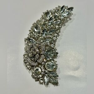 Sparkling Silver Crystal Brooch